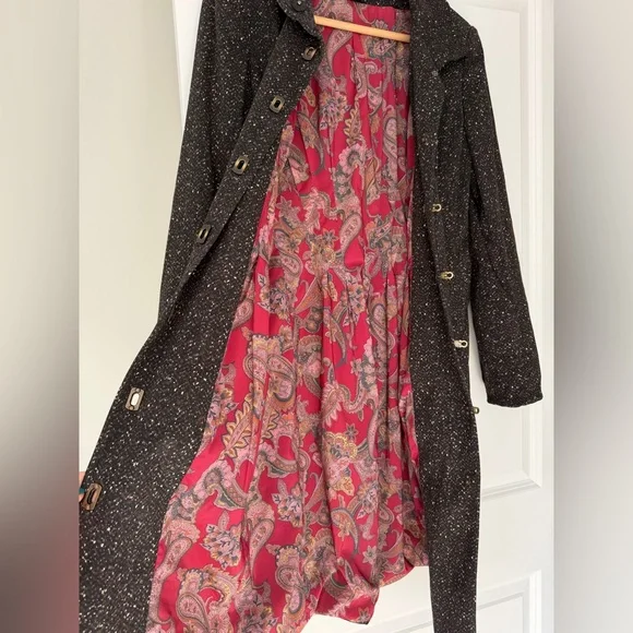 Etcetera Speckled Women’s Vintage Warm Comfortable Statement Long PeaCoat Size 6 - Picture 2 of 9